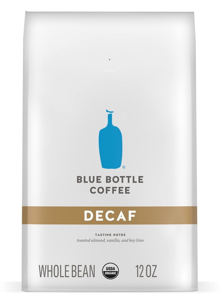 Blue Bottle Whole Bean Organic Coffee, Decaf, Medium Roast, 12 Ounce bag Pack…