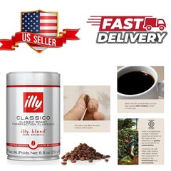 100% Arabica Coffee Illy Classico Whole Bean Coffee, Medium Roast, Classic Roast