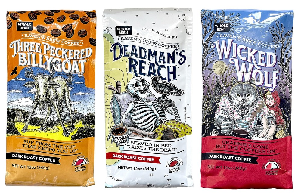 Ravens Brew Whole Bean Coffee Variety Pack – 3 Delicious Flavors – Wicked Wol…