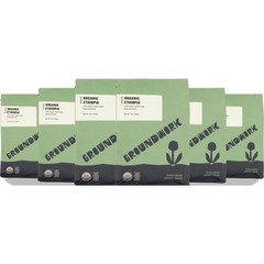 Groundwork Ethiopia Organic Whole Bean Coffee Light Roast Floral Citrus 6 Pack