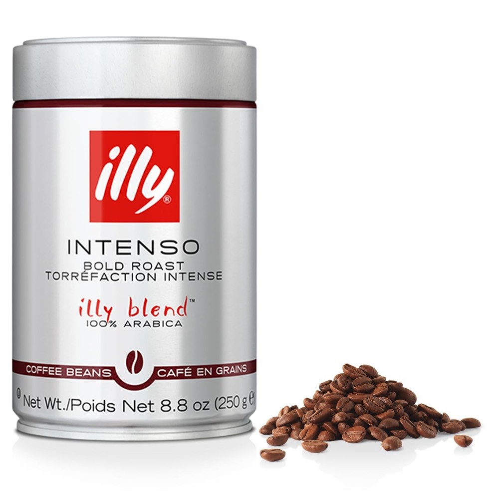 Illy Intenso Whole Bean Coffee, Dark Roast, 8.8 Ounce (Pack of 1),