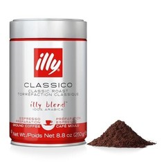 Illy Classico Ground Espresso Coffee, Medium Roast, Classic Roast With Notes
