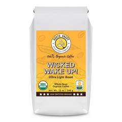 , Ultra Light Roast, Organic Coffee, Whole Bean – Wicked Wake Up!, USDA Certi…