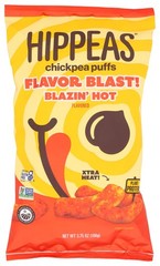 Hippeas Chickpea Puffs Flavor Blast Blazin Hot 3.75 Oz 12 Pack