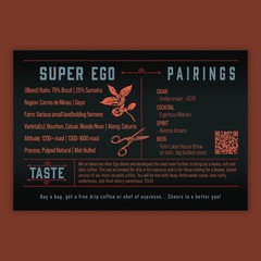 Super Ego Whole Bean Dark Roast Coffee 12oz Rich Bold Fresh Beans