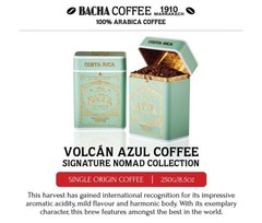 Bacha Coffee | Volcán Azul Single Origin, Whole Beans Medium Roast, 100% Arabic