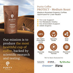PROTECT High Antioxidant Light-Medium Roast Whole Bean (12Oz Bag) | Specialty-Gr