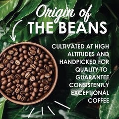 Magnum Exotics Coffee, Blue Mountain Blend MediumLight Roast, Whole Bean, Ma…
