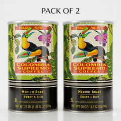 2 Pack Trader Joe’s Colombia Supremo Coffee Whole Bean 28oz