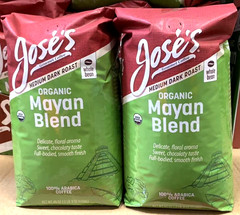 2 Packs Jose’s 100% Organic Mayan Whole Bean Coffee 2.5 LB Each, Total 5 LBS