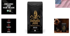 Valhalla Java Odinforce Whole Bean Coffee – USDA Organic & Fair Trade, 12 oz