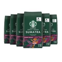 Starbucks Whole Bean Coffee Dark Roast Coffee Sumatra 100% Arabica 6 bags 12 …