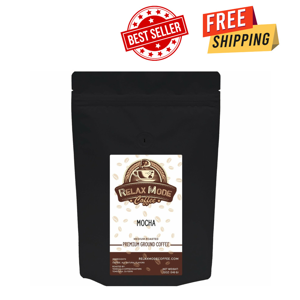 MOCHA Medium Roasted Premium Ground Coffee- By Relax Mode Coffee- 340g
