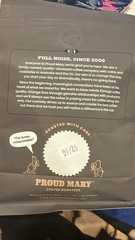 Coffee Beans Proud Mary Roasters Humbler Bag 8.8oz 250g Mild Fudge Caramel Date