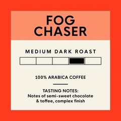 Coffee Fog Chaser Blend Medium Dark Roast Whole Bean Coffee – 32oz