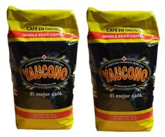 CAFE YAUCONO, MEDIUM ROAST WHOLE BEAN COFFEE (2 BAGS of 2 Pounds)