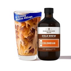 Christopher Bean Decaf Colombian Cold Brew Coffee-Easy to Enjoy Sweet Bottle