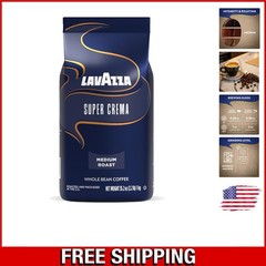Super Crema Coffee, 2.2 lb Whole Bean, Arabica & Robusta Espresso Blend