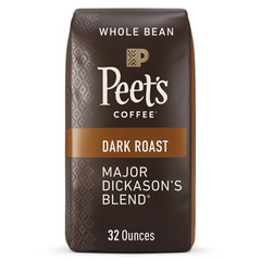 3 Pack Peet’s Coffee Dark Roast Whole Bean, Major Dickason’s Blend (32 oz.)
