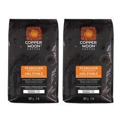 Copper Moon Whole Bean Coffee, Medium Roast Stargazer Blend, 2 x 907 g