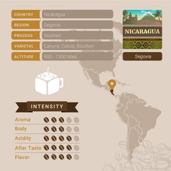 Nicaraguan Segovia Whole Bean Coffee Single Origin Fresh Roasted 12 Ounce