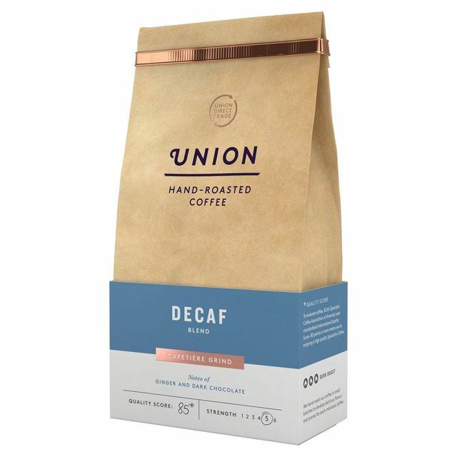 Union Coffee Dark Roast Decaf Cafetiere Grind Blend – 200g