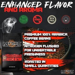 Mythic Coffee Beans, Bag, Fresh Gourmet Roast, Fair Trade, Vegan and Keto Friend
