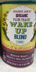Trader Joe’s Organic Fair Trade Wake Up Blend Coffee whole beans