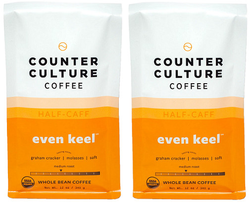 Counter Culture Coffee Even Keel Half Caff Whole Bean Coffee 2 Pack
