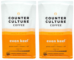Counter Culture Coffee Even Keel Half Caff Whole Bean Coffee 2 Pack