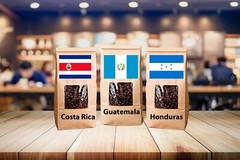 3 LB CENTRAL AMERICA SAMPLE PACK COSTA RICA GUATEMALA HONDURAS ROASTED COFFEE