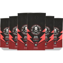 Dark Roast Whole Bean Coffee By Death Wish 16 Oz Chocolate 6 Pack