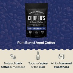 Rum Barrel Aged Coffee Single-Origin Rwandan Beans Medium Roast Whole 12oz