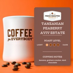 2 LB 32 Oz Tanzanian Peaberry Light Roast Kosher Whole Bean Coffee Fresh