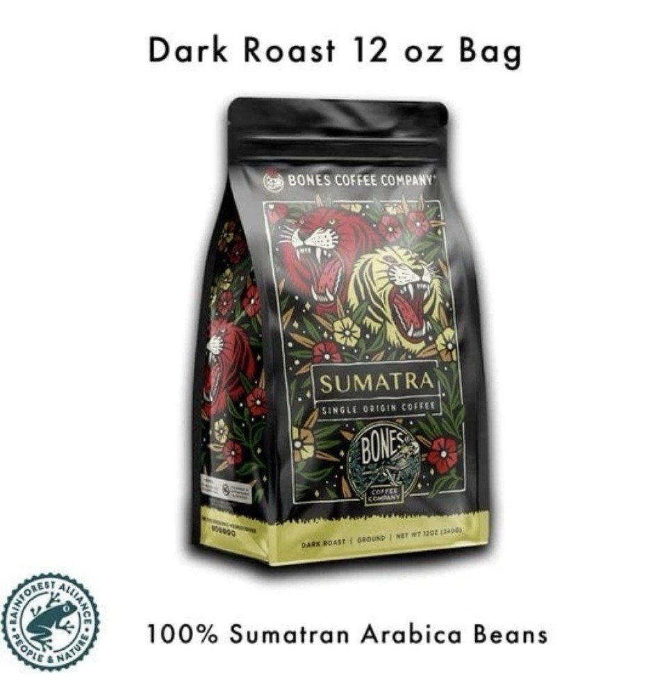Sumatra Single-Origin, Dark Chocolate, Smoky Earthy Notes, Whole Coffee Beans…