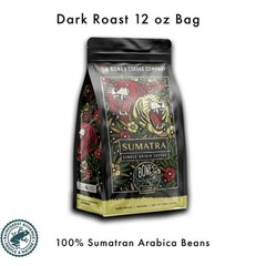 Sumatra Single-Origin, Dark Chocolate, Smoky Earthy Notes, Whole Coffee Beans…
