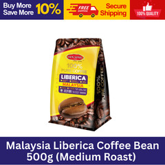 Malaysia Liberica Coffee Beans, 500g Halal (Medium Dark Roast) Zipper Bag