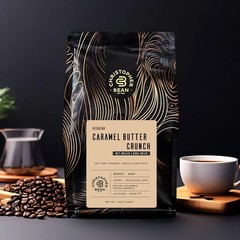 Christopher Bean Coffee Caramel Butter Crunch Flavored Bag Coffee