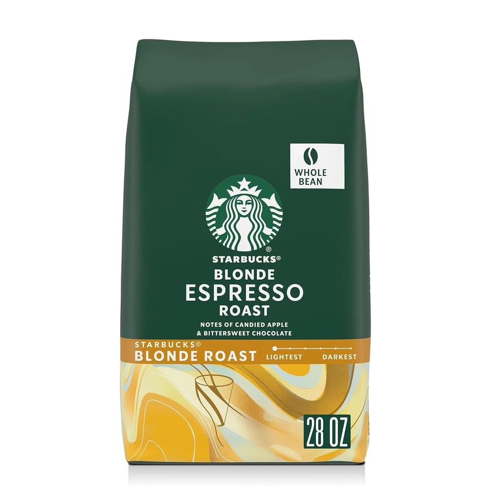 Starbucks Whole Coffee Beans, Starbucks Blonde Espresso Roast Hot or Iced Coffee