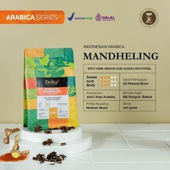 Delta Coffee Mandheling | Sumatra Arabica Coffee | 200g | Whole Beans Coffee