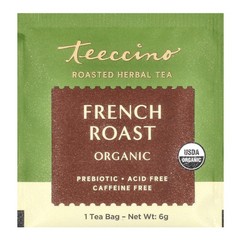Organic Roasted Herbal Tea, French Roast, Caffeine Free, 25 Tea Bags, 5.3 oz