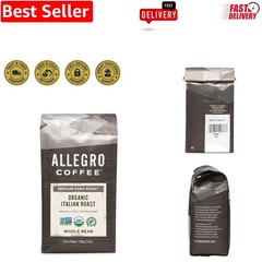 Organic Italian Roast Whole Bean Coffee – Velvety & Rich, 12 oz