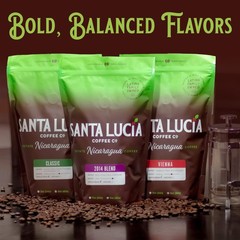 Santa Lucia Coffee – Grand Reserve Classic Medium Roast Nicaraguan Coffee – Medi
