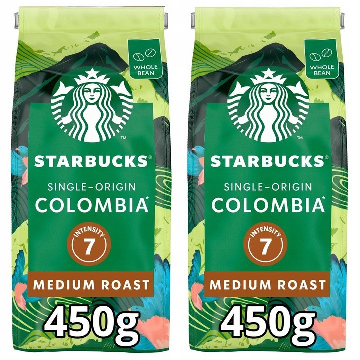 2 x Starbucks COLOMBIA – Coffee Beans Bag 2 x 450g / 15.9oz