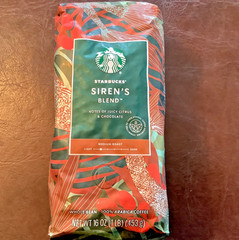 Starbucks Siren’s Special Blend Med Roast Whole Bean Coffee 1 lb /16oz Bag 12/25