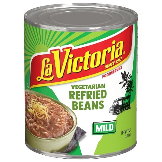 La Victoria Vegetarian Refried Beans, 112 Ounce, 6 Per Case