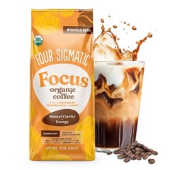 Four Sigmatic Dark Roast 12 Ounce (Pack of 1), Think w/ Lion’s Mane & Chaga