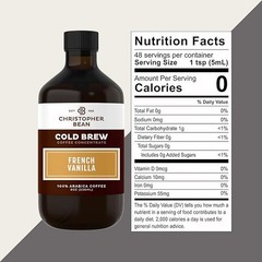 Christopher Bean Cold Brew Coffee Concentrate – French Vanilla Coffee Bottle