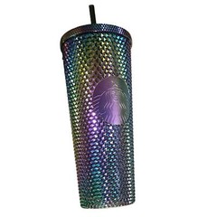 NWT Starbucks Multicolor Iridescent Studded Tumbler Drinkware Size 24oz