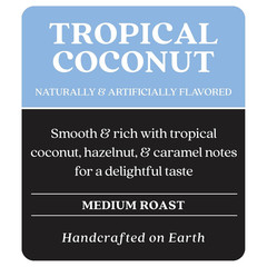 Medium Roast Whole Bean Coffee, Tropical Coconut Blend, 5 Lb